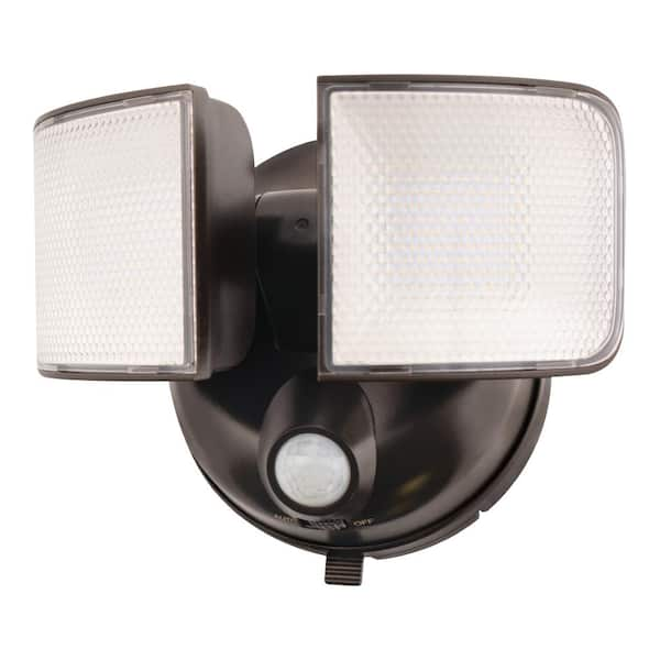 HALO S1 70-Watt Equivalent Integrated LED Bronze Motion Sensing Area Light, 4000K