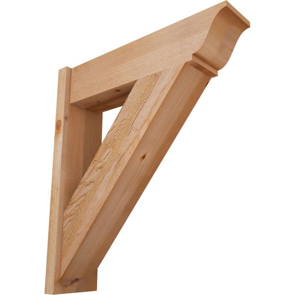 Ekena Millwork 8 in. x 34 in. x 30 in. Traditional Rough Sawn Western Red Cedar Outlooker