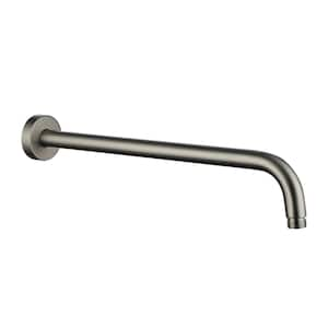 16 in. Round Wall Mount Standard Shower Arm and Flange, Brushed Nickel