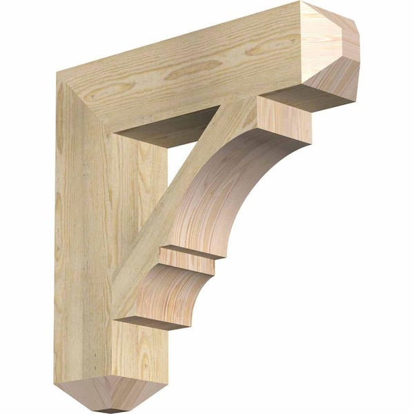 Ekena Millwork 6 in. x 26 in. x 26 in. Douglas Fir Balboa Craftsman Rough Sawn Bracket