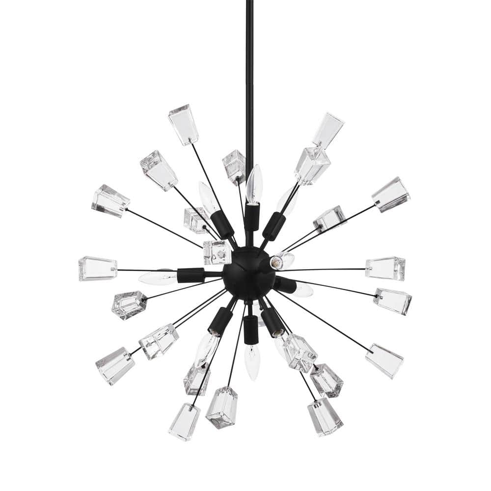 Home Decorators Collection Kimberly 9-Light Crystal and Matte Black Sputnik  Chandelier P579MH-MBK - The Home Depot