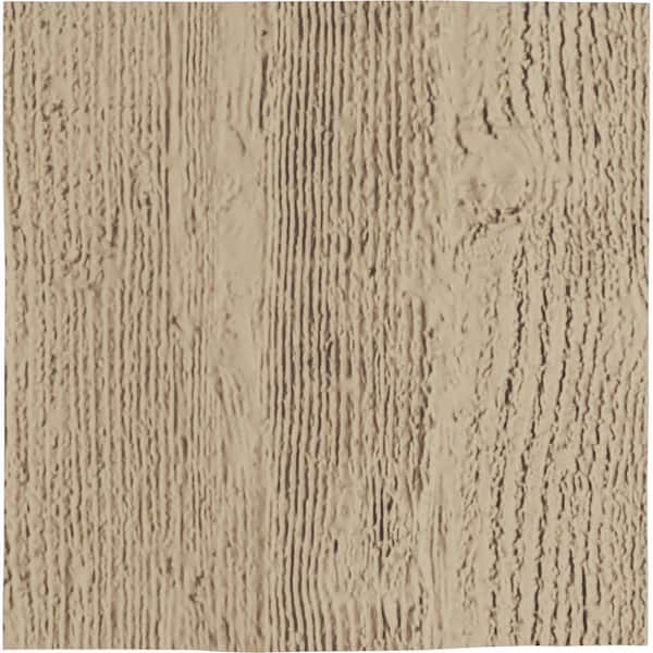 6 in. W x 6 in. H Rough Sawn Rustic Faux Wood Material Sample, Primed Tan