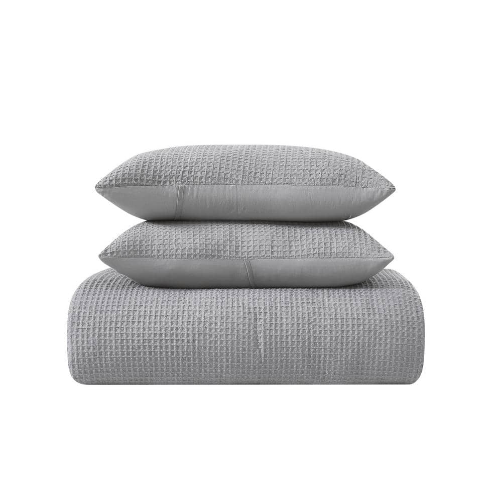 Gray Full/Queen Organic Microfiber Comforter Set