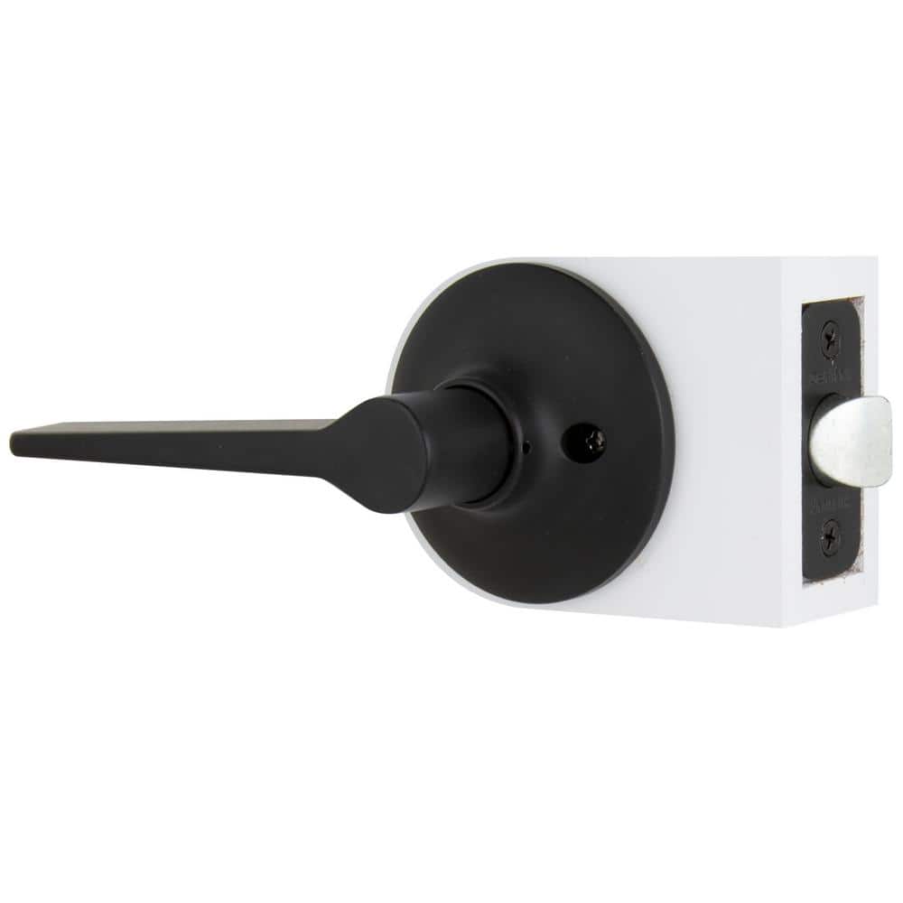 Matte Black Zinc Modern Hall/Closet Door Lever Set