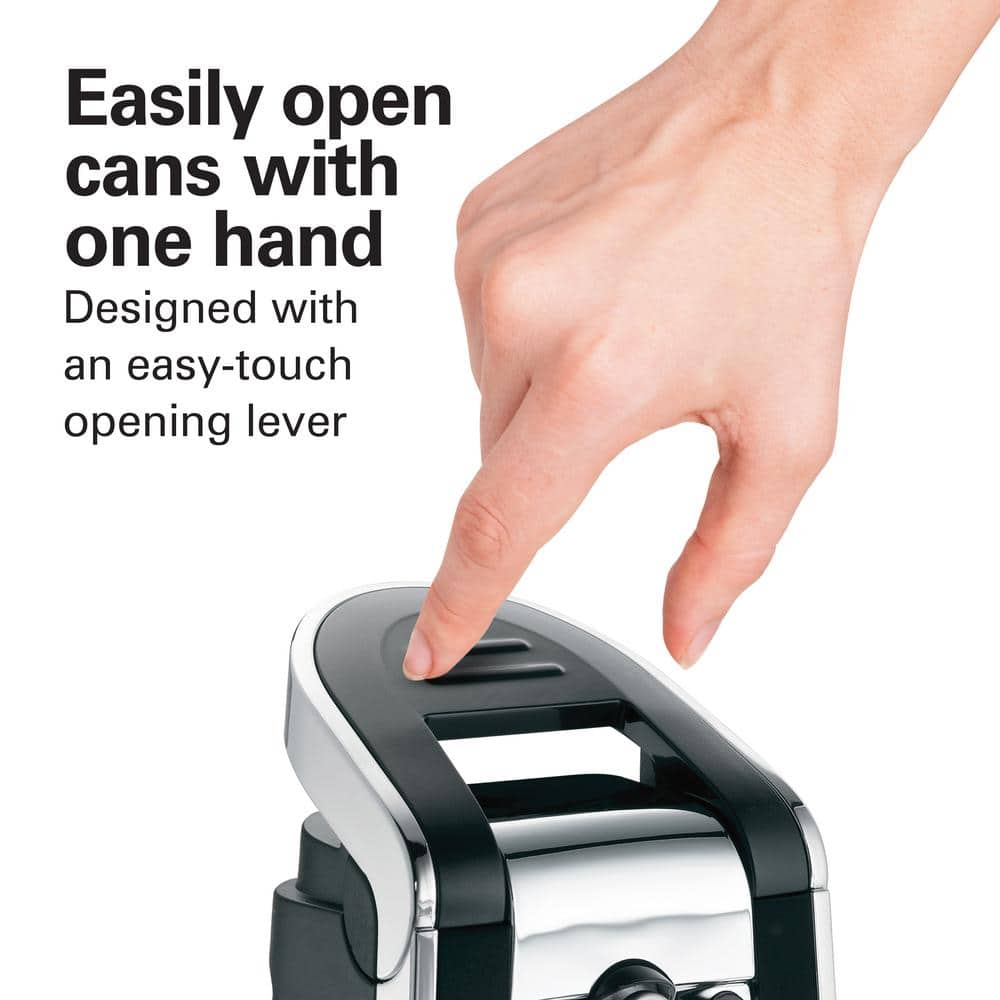 Hamilton Beach Black and Chrome Smooth Touch Electric Can Opener