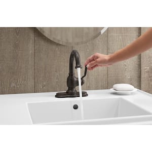 Worth Single Hole Single-Handle Bathroom Faucet in Oil Rubbed Bronze