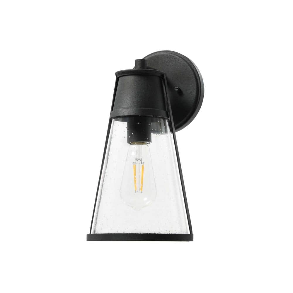 Jaxon -Distressed Zinc Outdoor Modern Metal and Seedy Glass Hardwired Wall Sconce price history on PriceWatchPro