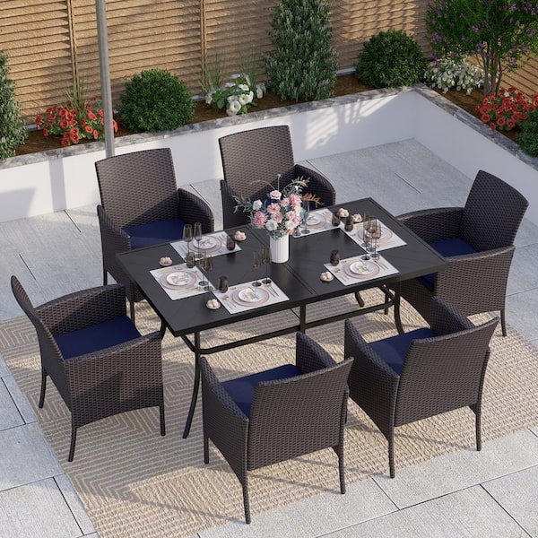 Home Decorators Collection Rosebrook 7-Piece Wicker Outdoor Dining