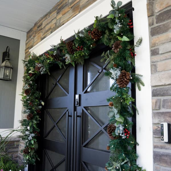 Garland Hanger - Double Door (52-82 in. Doors) (Black)