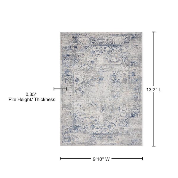 Austin Clark Blue 9 ft. 10 in. x 13 ft. 2 in. Oversize Area Rug