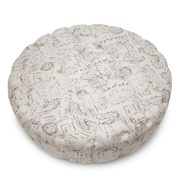 Baxton Studio Cardiff Traditional Print Fabric Upholstered Ottoman