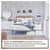 White 3-Drawer Wood Nightstand with Engineered Composite Top