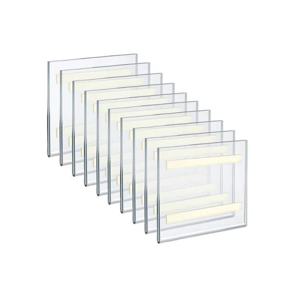 Azar Displays 5.5 in. x 5.5 in. Acrylic Clear Wall U Frame with Adhesive Tape (10-Pack)