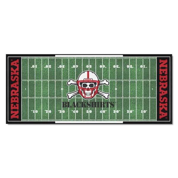 FANMATS University of Nebraska 3 ft. x 6 ft. Football Field Runner Rug