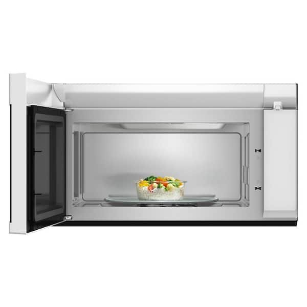 2.1 cu. ft. White Electric 1800 watts Microwave Hood 400 Exhaust CFM with 4-Speed Venting