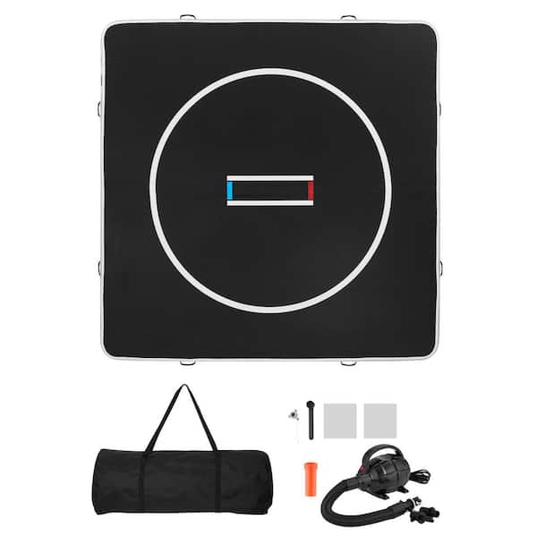 100 sq. ft. Waterproof PVC, Circle Pattern, Black, Arts 100 mm Thick Exercise Mat 10 ft. x 10 ft.