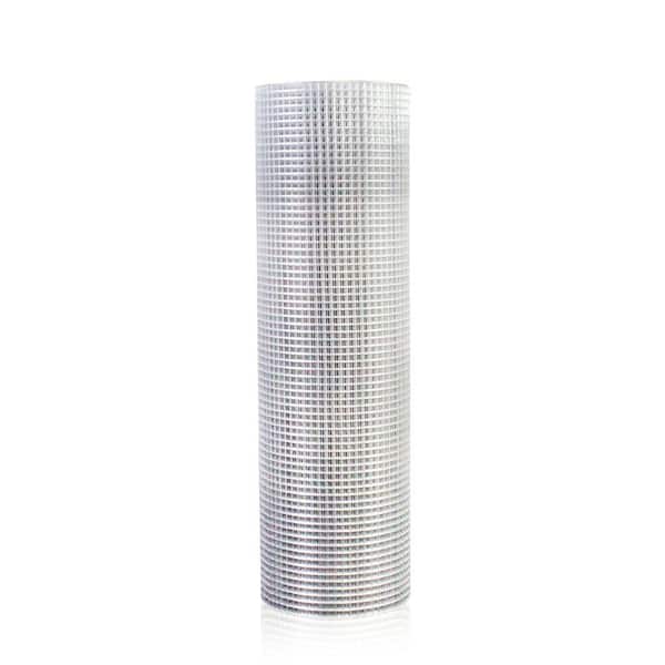 1/2 in. x 5 ft. x 100 ft. 19 Gauge Silver Hardware Cloth Welded Cage Wire Chicken Fence Mesh Roll Square Wire Netting