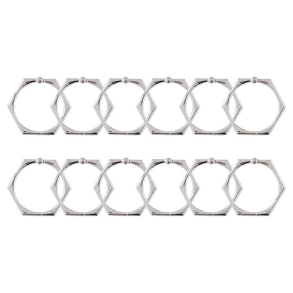Utopia Alley Rust Resistant Stainless Steel Ball Shower Curtain Rings for Bathroom  in Chrome (12-Set) HK16SS - The Home Depot