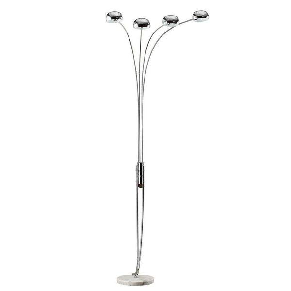 HomeSullivan 88 in. Chrome Gooseneck Floor Lamp-DISCONTINUED