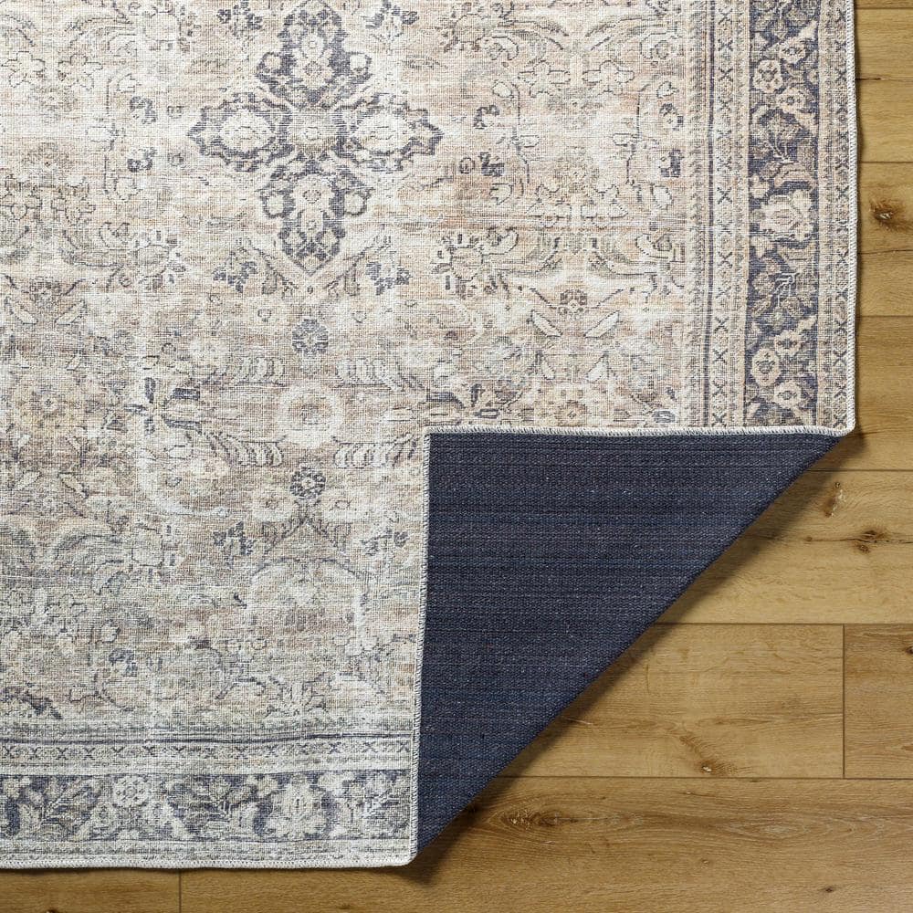 Becki Owens Light Gray Synthetic Washable Rectangular Area Rug