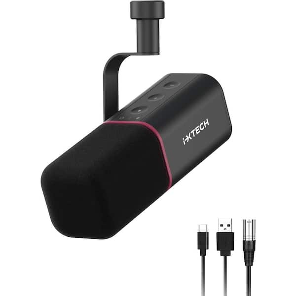 Lukyamzn USB/XLR Dynamic Microphone with Mic Cover for Podcasting, Streaming, Recording, Gaming and Voice-Over