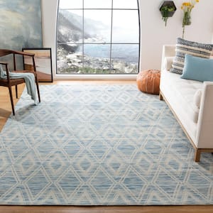 Marbella Dark Blue/Ivory 10 ft. x 14 ft. Geometric Area Rug