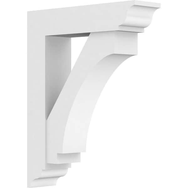 Ekena Millwork Standard Imperial 5 in. W x 24 in. H x 18 in. D Signature Urethane Polyurethane Bracket With Traditional Ends