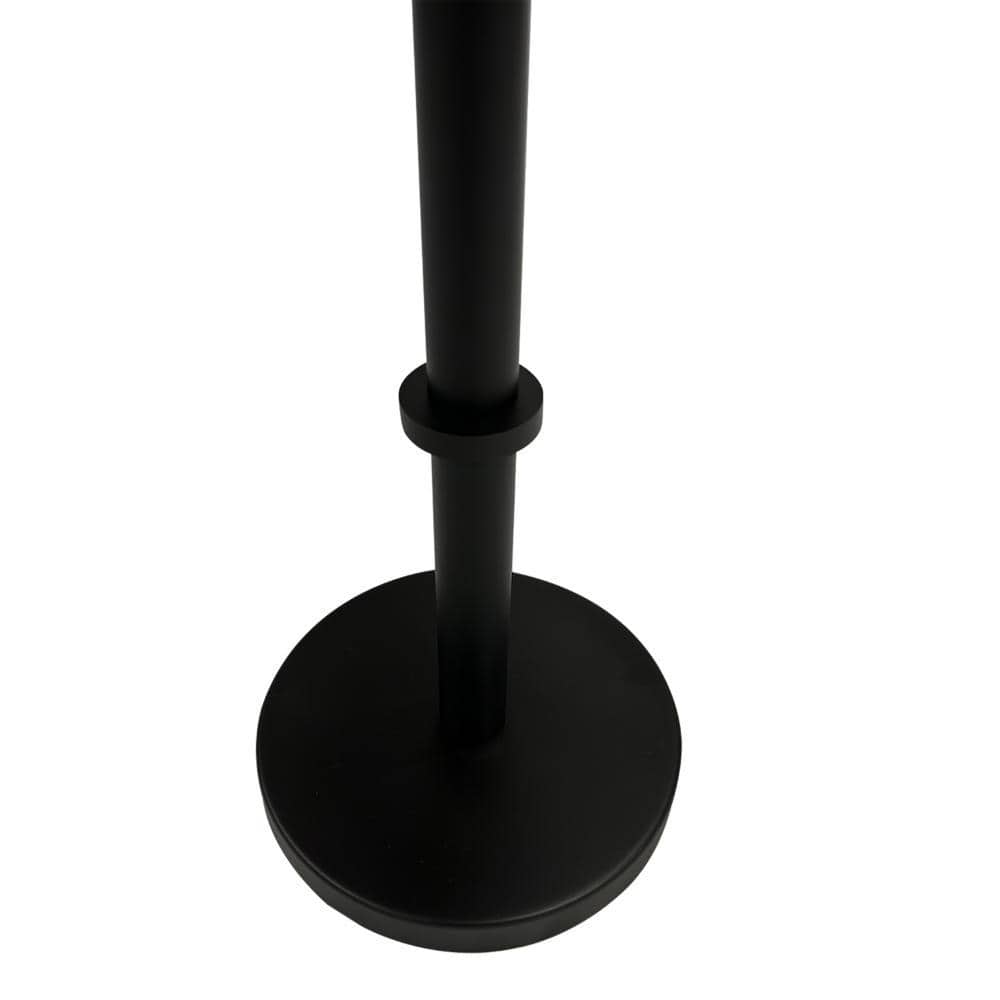 Matte Black Metal Round Tray Top Side Table