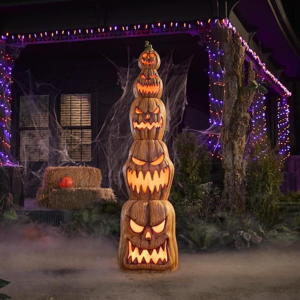 8.5 ft. Halloween Classics Giant-Sized LED Jack-O-Lanterns Stack