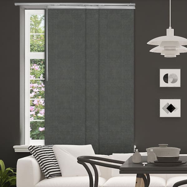 EMOH 3-Panel Single Rail Panel Track Extendable 36"-66"W x 94"H, Panel width 23.5", Nobel Gray