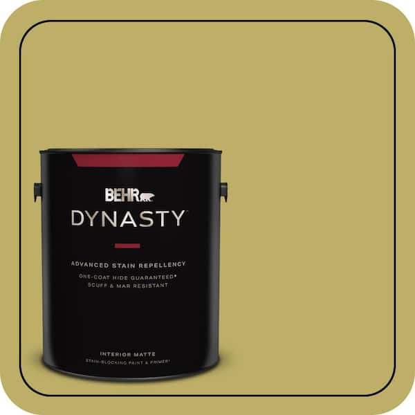BEHR DYNASTY 1 gal. #MQ4-42 Pistachio One-Coat Hide Matte Interior Stain-Blocking Paint & Primer