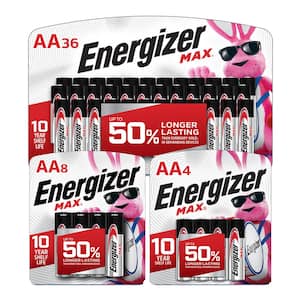 MAX AA (36-Pack), AA (8-Pack), and AA (4-Pack) Battery Bundle