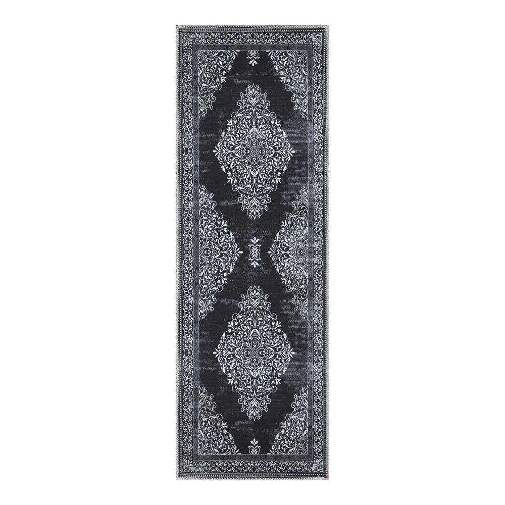 Ottomanson NonShedding Washable WrinkleFree Cotton Flatweave Medallion 2x5 Indoor Living Room