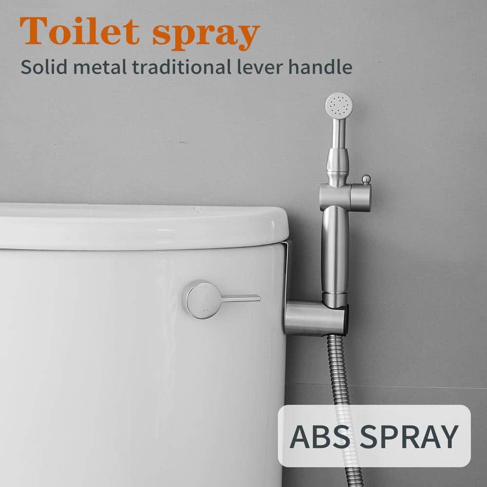 Brushed Nickel Handheld Bidet Sprayer with Adjustable Water Pressure