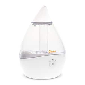 0.5 Gal. Droplet Ultrasonic Cool Mist Humidifier for Small to Medium Rooms up to 250 sq. ft. - Clear/White