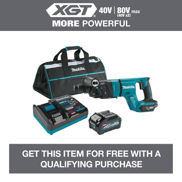 40V max XGT Brushless Cordless 1-1/8 in. Rotary Hammer (D-Handle) Kit, AFT, AWS Capable (4.0Ah)