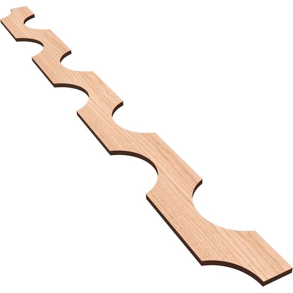 Ekena Millwork Pomeroy 47 in. H x 0.375 in. W Slatwall Panels in Hickory 12-Pack