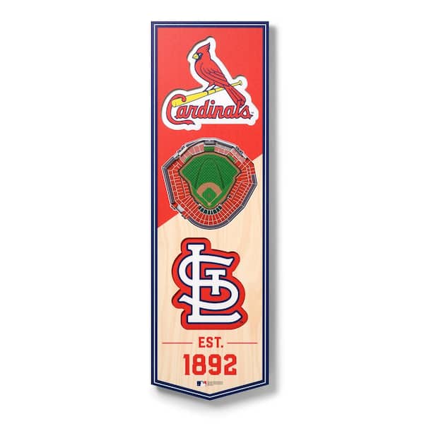 YouTheFan MLB St. Louis Cardinals 6 in. x 19 in. 3D Stadium Banner-Busch  Stadium 0953852 - The Home Depot