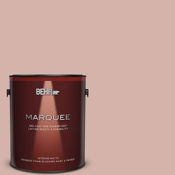 BEHR MARQUEE 1 gal. #S170-3 Castilian Pink One-Coat Hide Matte Interior Paint & Primer