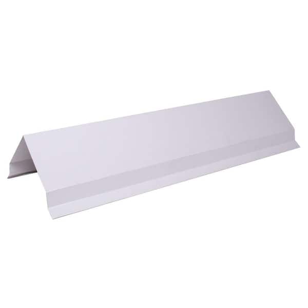 Fabral Shelterguard AC1 4.375 in. x 3.5 ft. 6 in. Steel Corner Gable Flashing in White