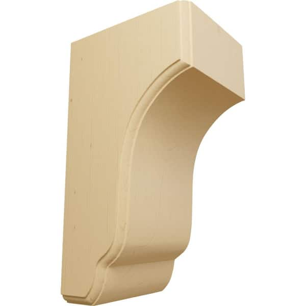 Ekena Millwork 4-3/4 in. x 5-1/2 in. x 10 in. Alder Capistrano Mission Corbel