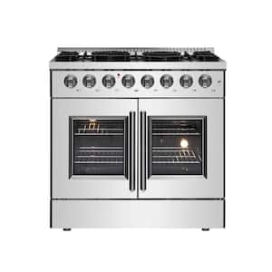 Koolmore 36 in. 5 Burner Freestanding Dual Fuel Range with Gas Stove and  Electric Oven in. Stainless Steel KM-FR36DF-SS - The Home Depot