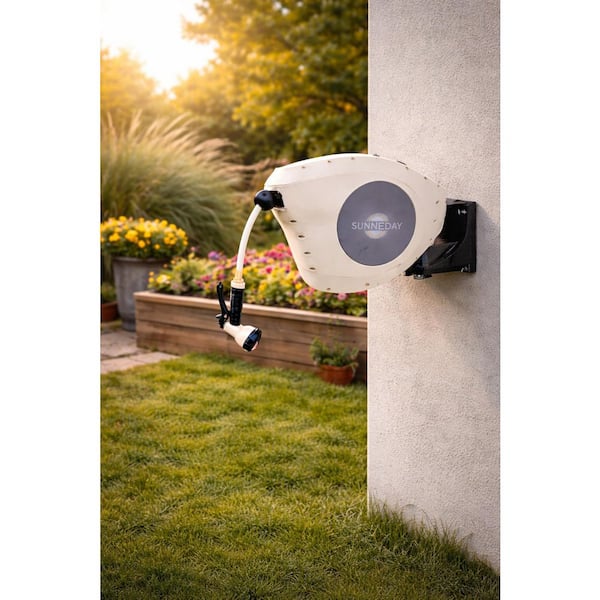 Sunneday 100 ft. Retractable Garden Hose Reel GKW-30SR - The Home