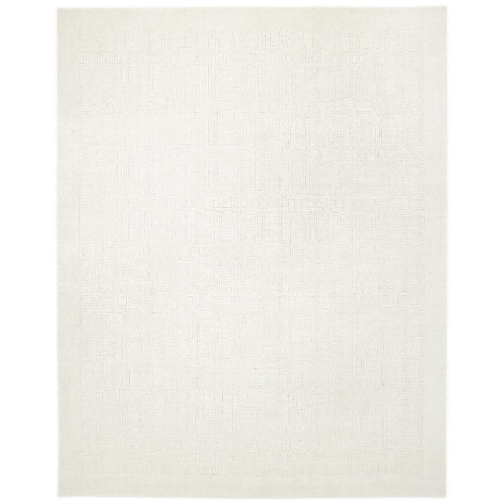 Solid Sterling Ivory 5 X 8 Hand Loom Wool Cotton Indoor Area Rug price history on PriceWatchPro