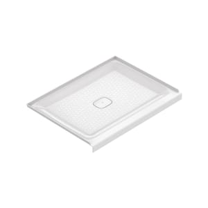 Aspirations 48 in. L x 36 in. W Single Threshold Alcove Shower Pan Base with Center Drain in White