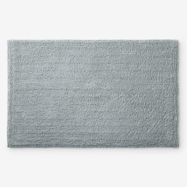 Company Cotton Plush Spa Solid 24 in. x 40 in. Sea Spray Bath Rug