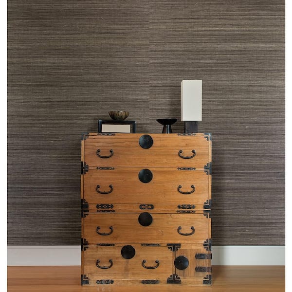 Marcin Brown Grasscloth Peelable Wallpaper (Covers 72 sq. ft.)