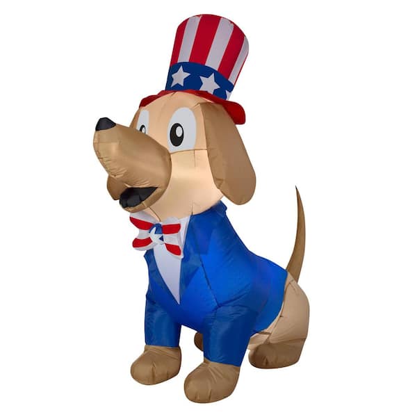 National Tree Company 60 in. Inflatable Patriotic Pooch GE9-48973