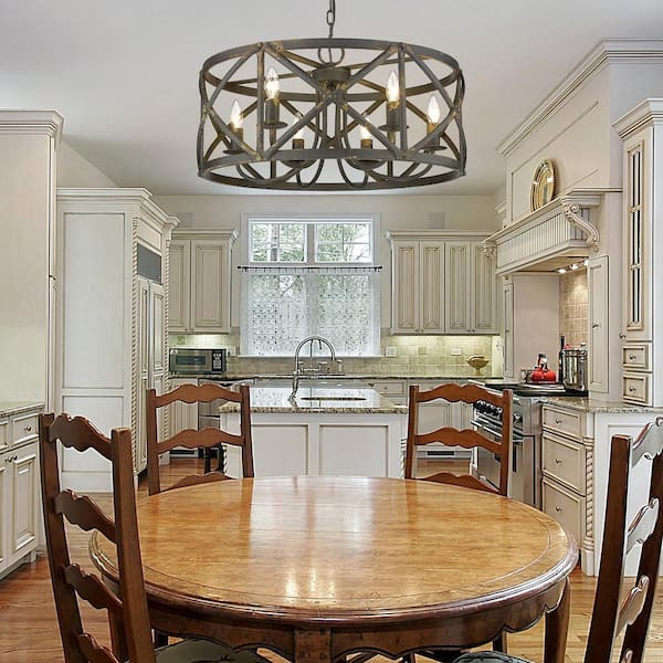 black iron kitchen chandelier