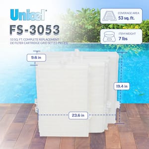 Sta-Rite System 53 sq. ft. 3 S8D110 Complete Replacement DE Pool Filter Grid Set